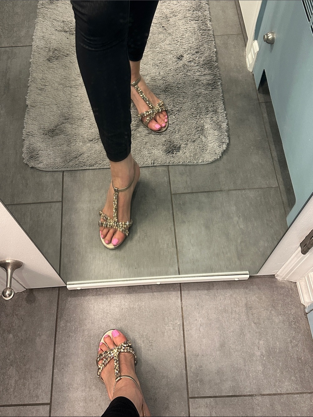 NTW JIMMY CHOO Trophy Metallic Napa w Crystal Sandals light bronze
